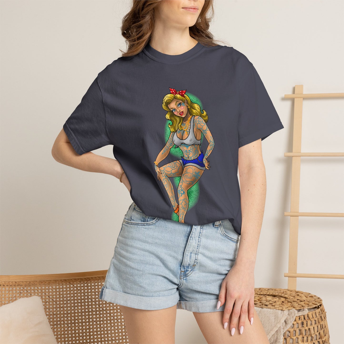 Blonde Tattoo Pinup Girl