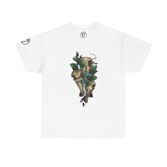 Skull & Vines Graphic Tee — Botanical Skull Art T-Shirt
