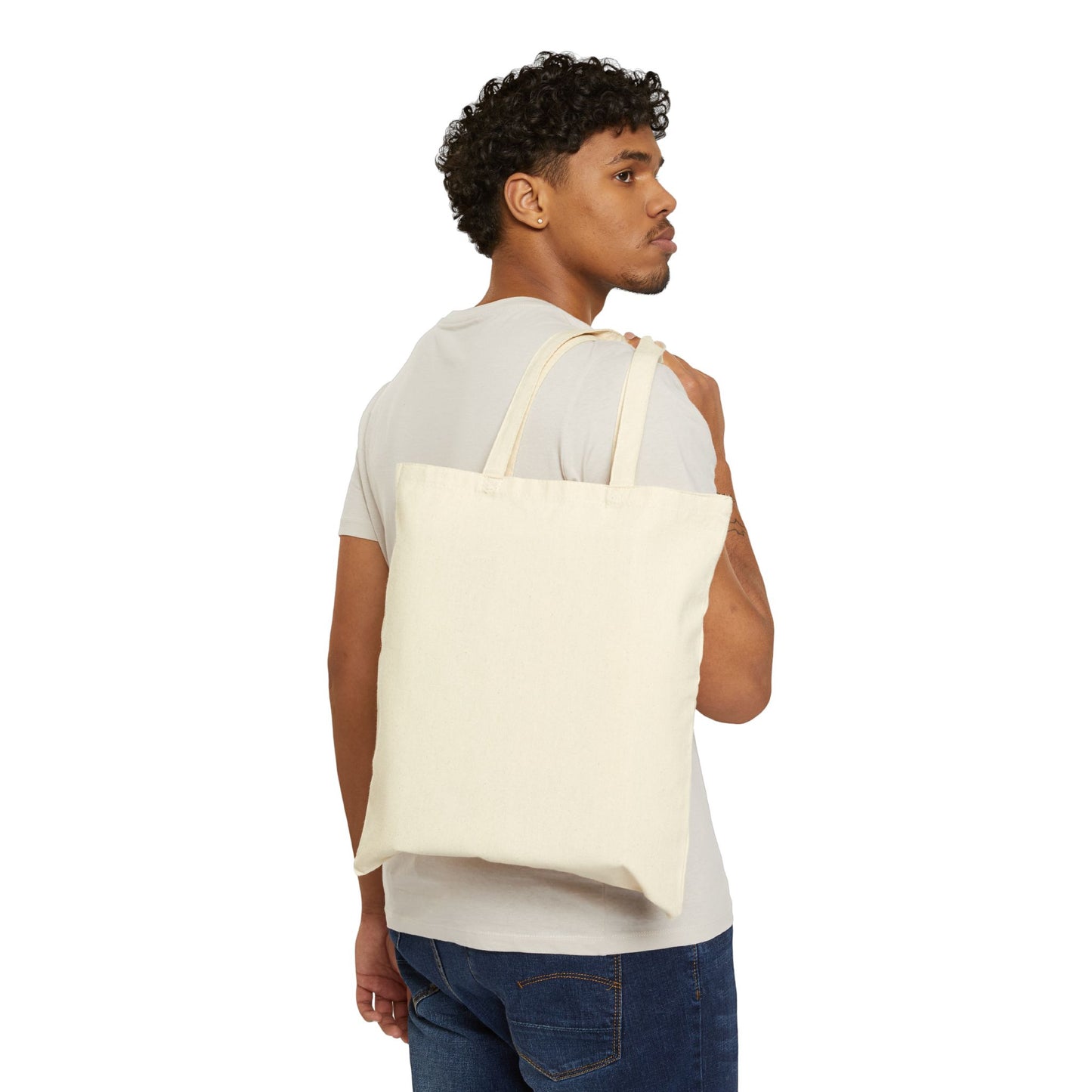 Hummingbird Floral Canvas Tote Bag — Eco-Friendly Cotton Shopper