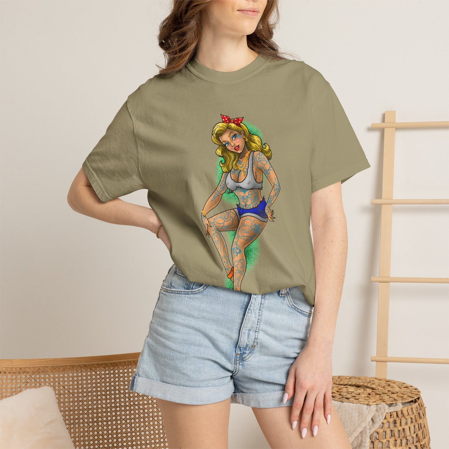 Blonde Tattoo Pinup Girl
