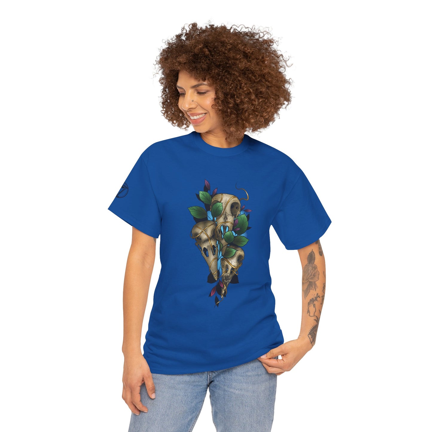 Skull & Vines Graphic Tee — Botanical Skull Art T-Shirt