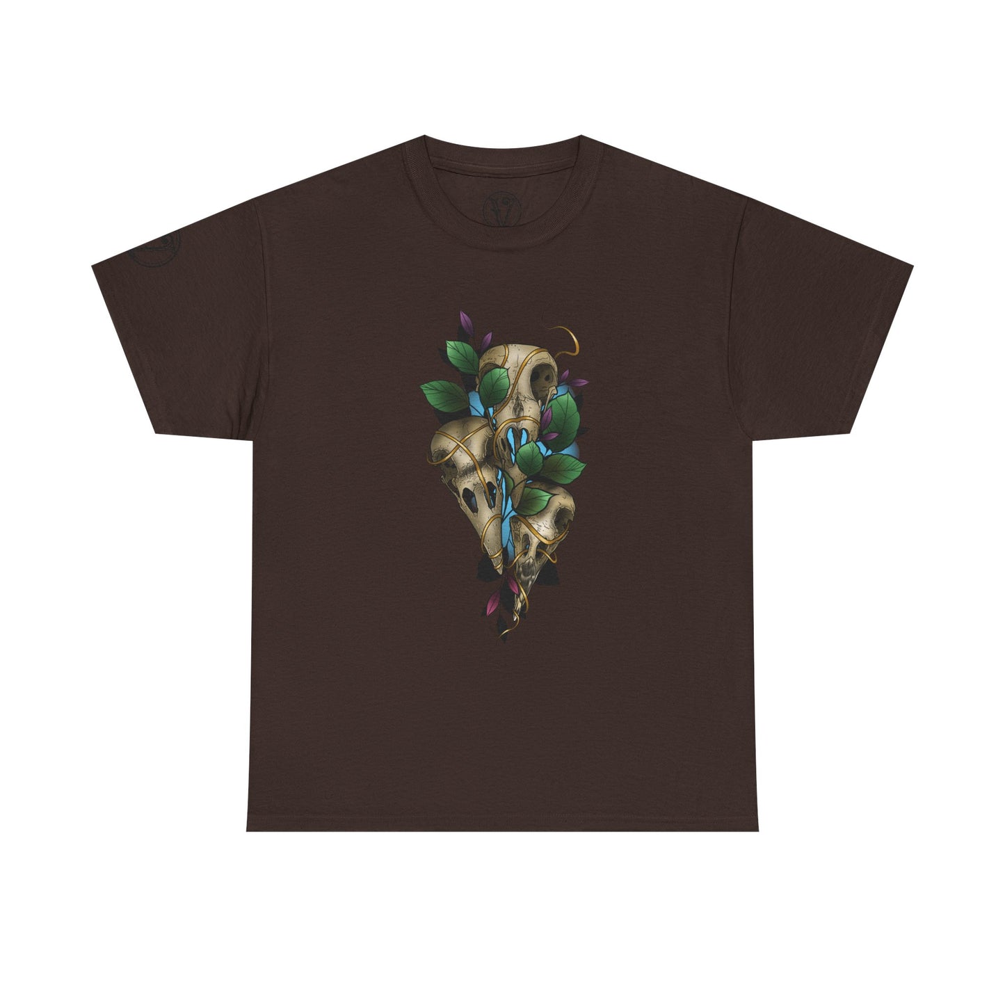 Skull & Vines Graphic Tee — Botanical Skull Art T-Shirt