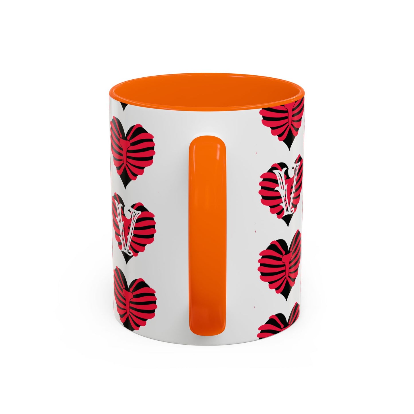 Bird & Hearts Accent Coffee Mug – Colorful Songbird Pattern (11/15oz)
