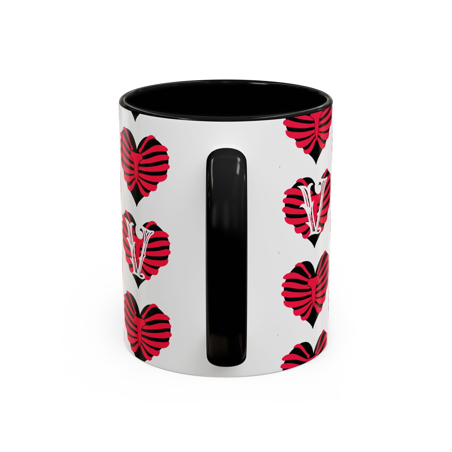 Bird & Hearts Accent Coffee Mug – Colorful Songbird Pattern (11/15oz)