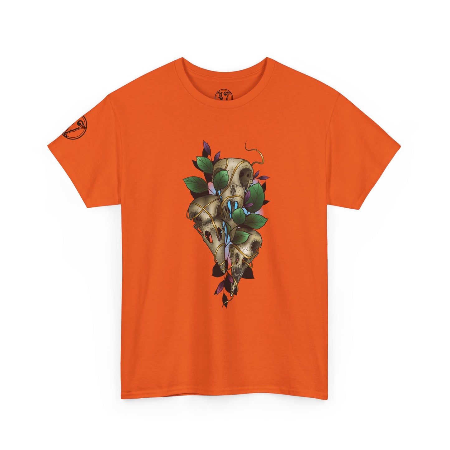 Skull & Vines Graphic Tee — Botanical Skull Art T-Shirt