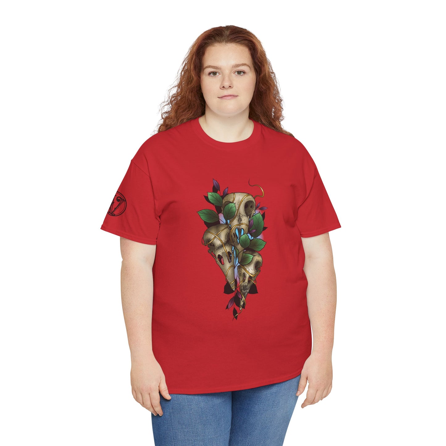 Skull & Vines Graphic Tee — Botanical Skull Art T-Shirt