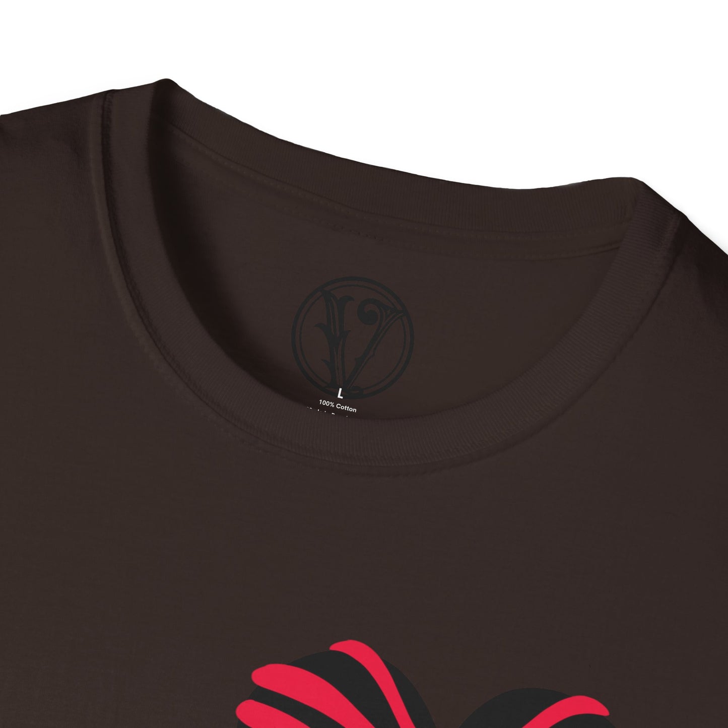 Red & Black Striped Heart T-Shirt — Cute Heart Graphic Tee