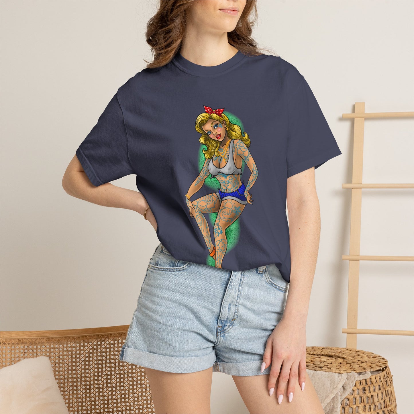 Blonde Tattoo Pinup Girl