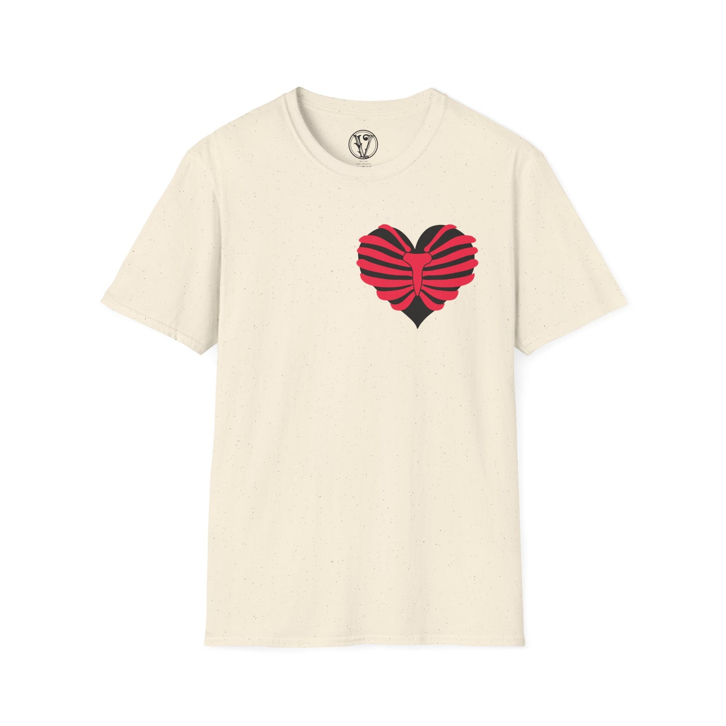 Red & Black Striped Heart T-Shirt — Cute Heart Graphic Tee