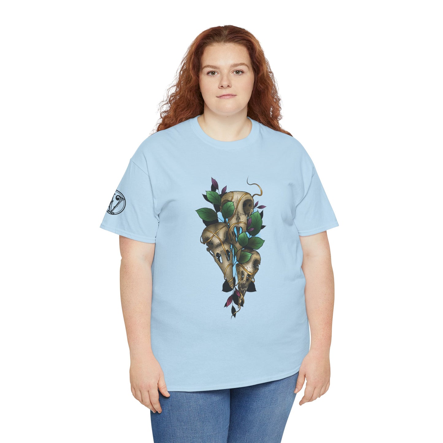 Skull & Vines Graphic Tee — Botanical Skull Art T-Shirt