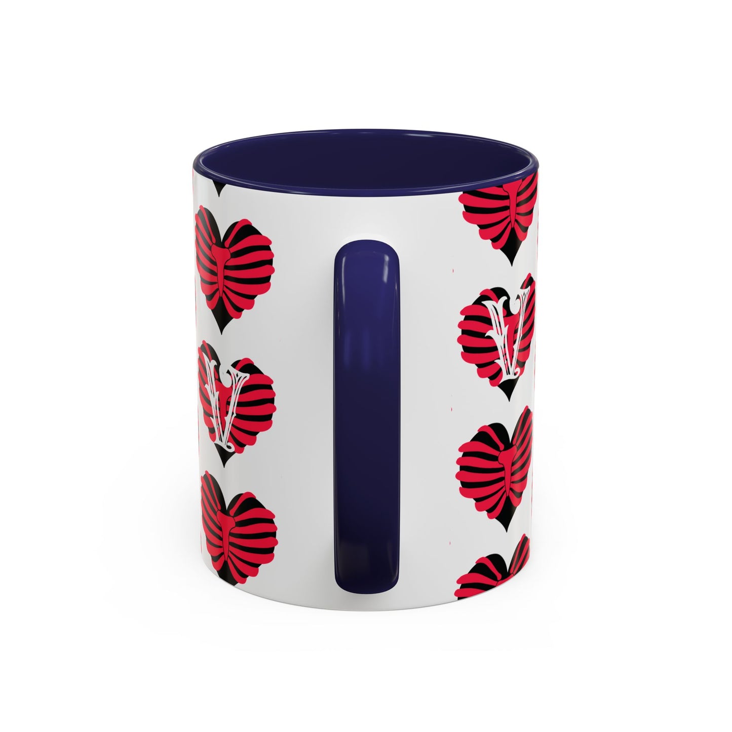 Bird & Hearts Accent Coffee Mug – Colorful Songbird Pattern (11/15oz)