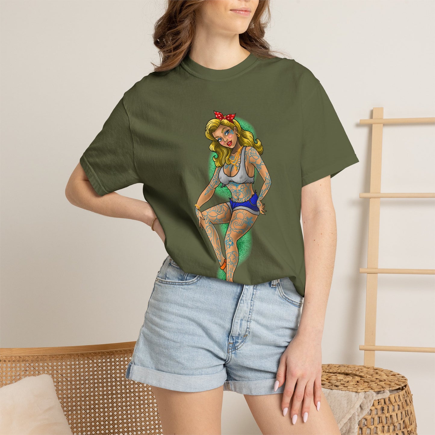 Blonde Tattoo Pinup Girl