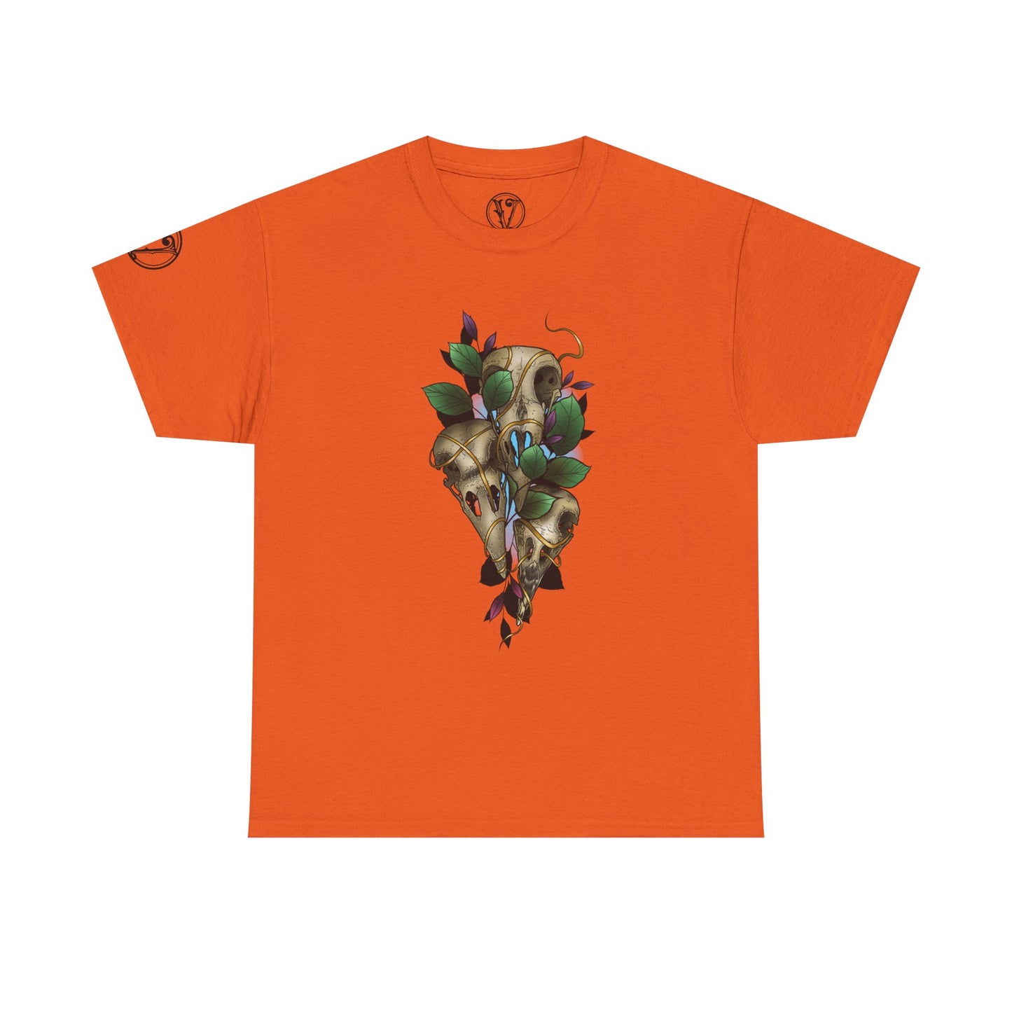 Skull & Vines Graphic Tee — Botanical Skull Art T-Shirt