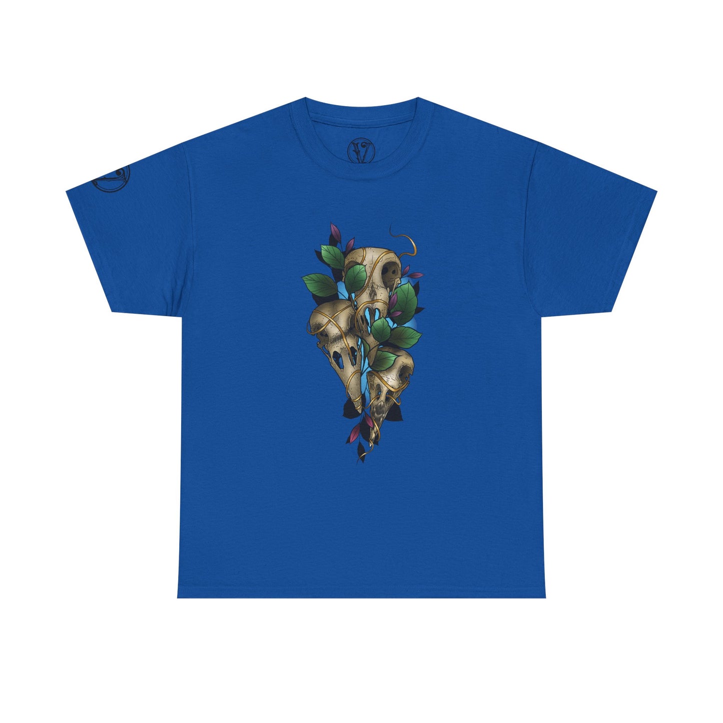 Skull & Vines Graphic Tee — Botanical Skull Art T-Shirt