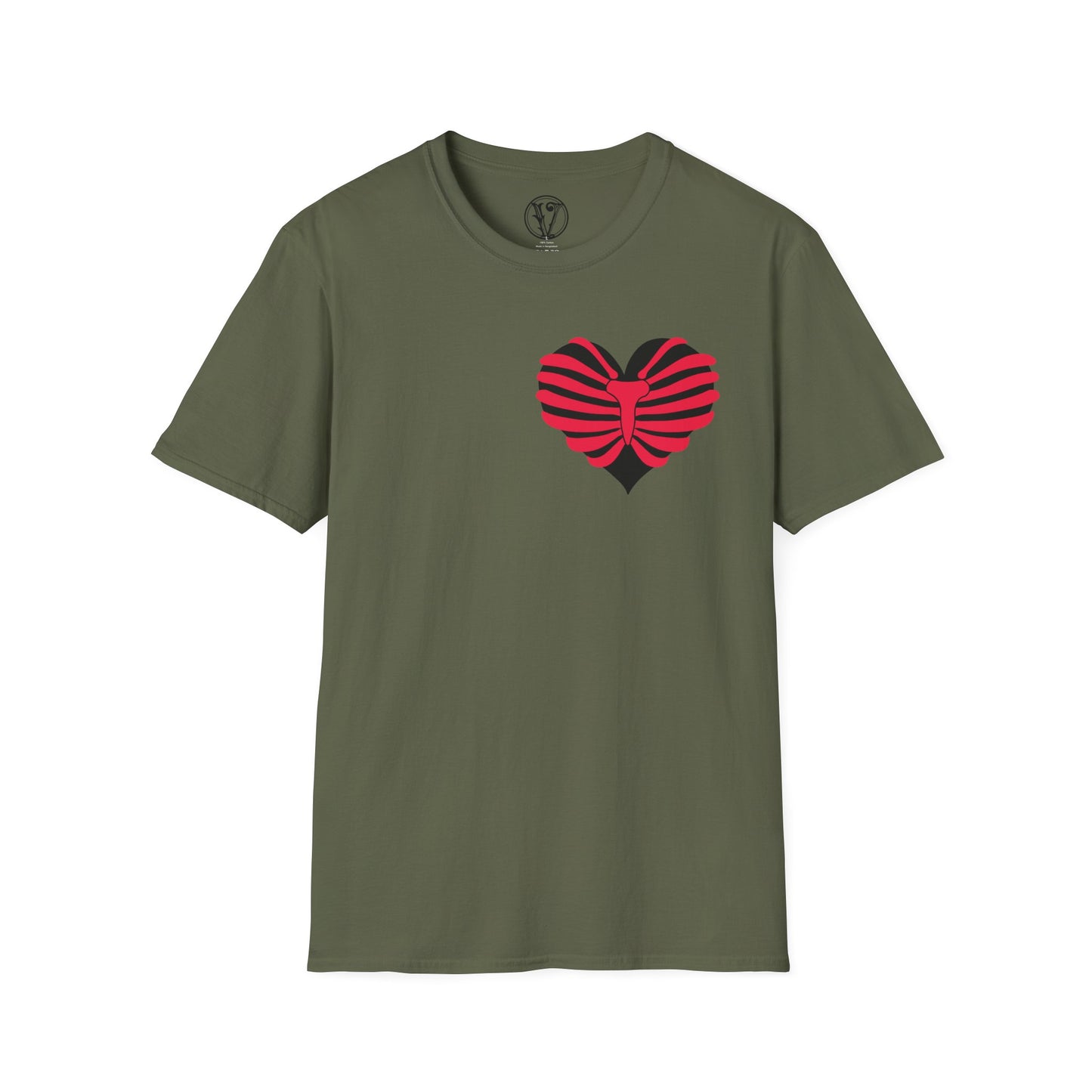 Red & Black Striped Heart T-Shirt — Cute Heart Graphic Tee
