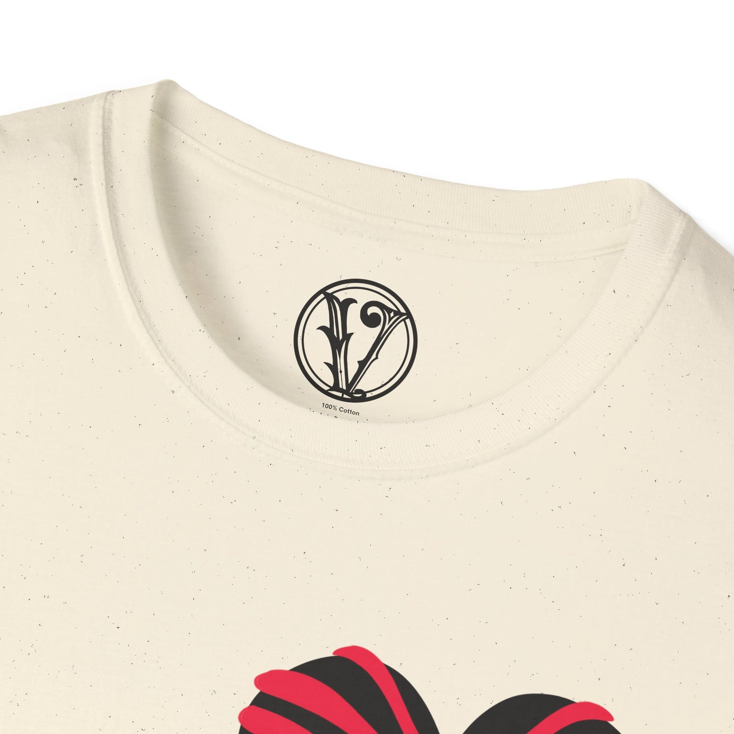 Red & Black Striped Heart T-Shirt — Cute Heart Graphic Tee