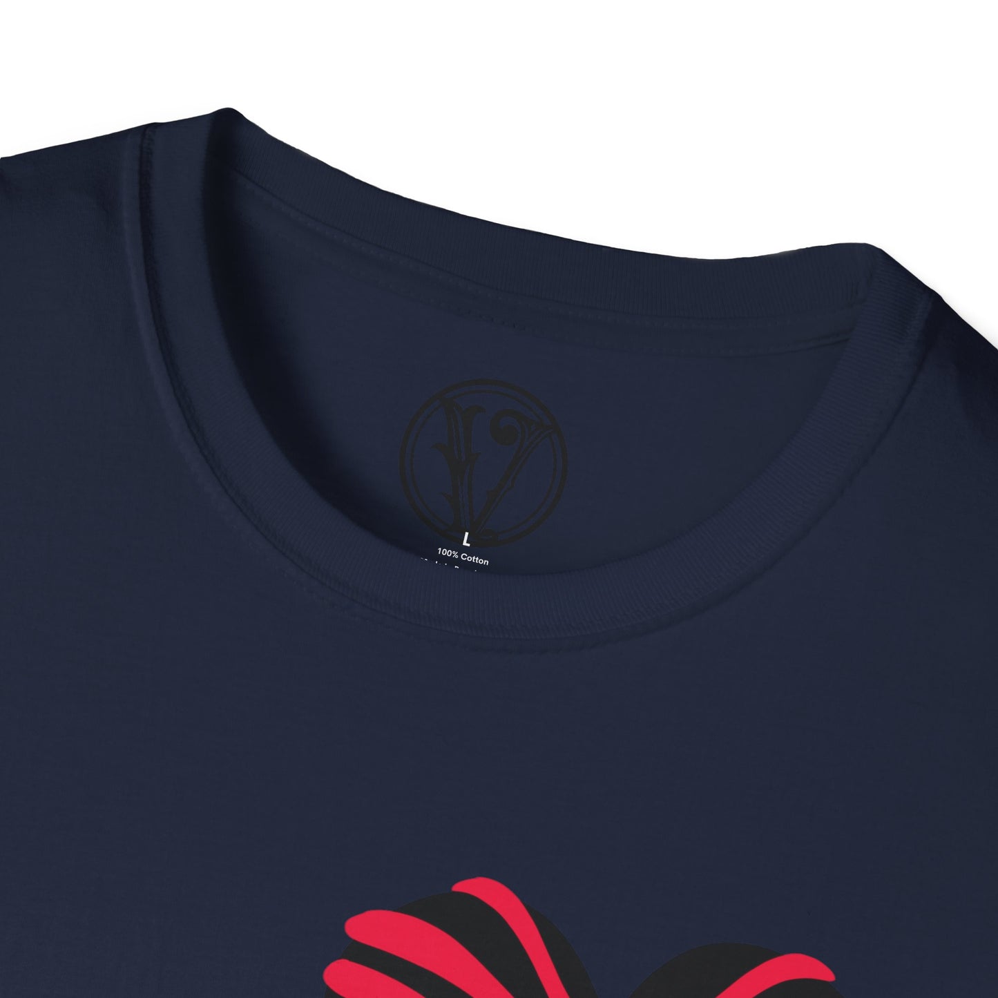 Red & Black Striped Heart T-Shirt — Cute Heart Graphic Tee