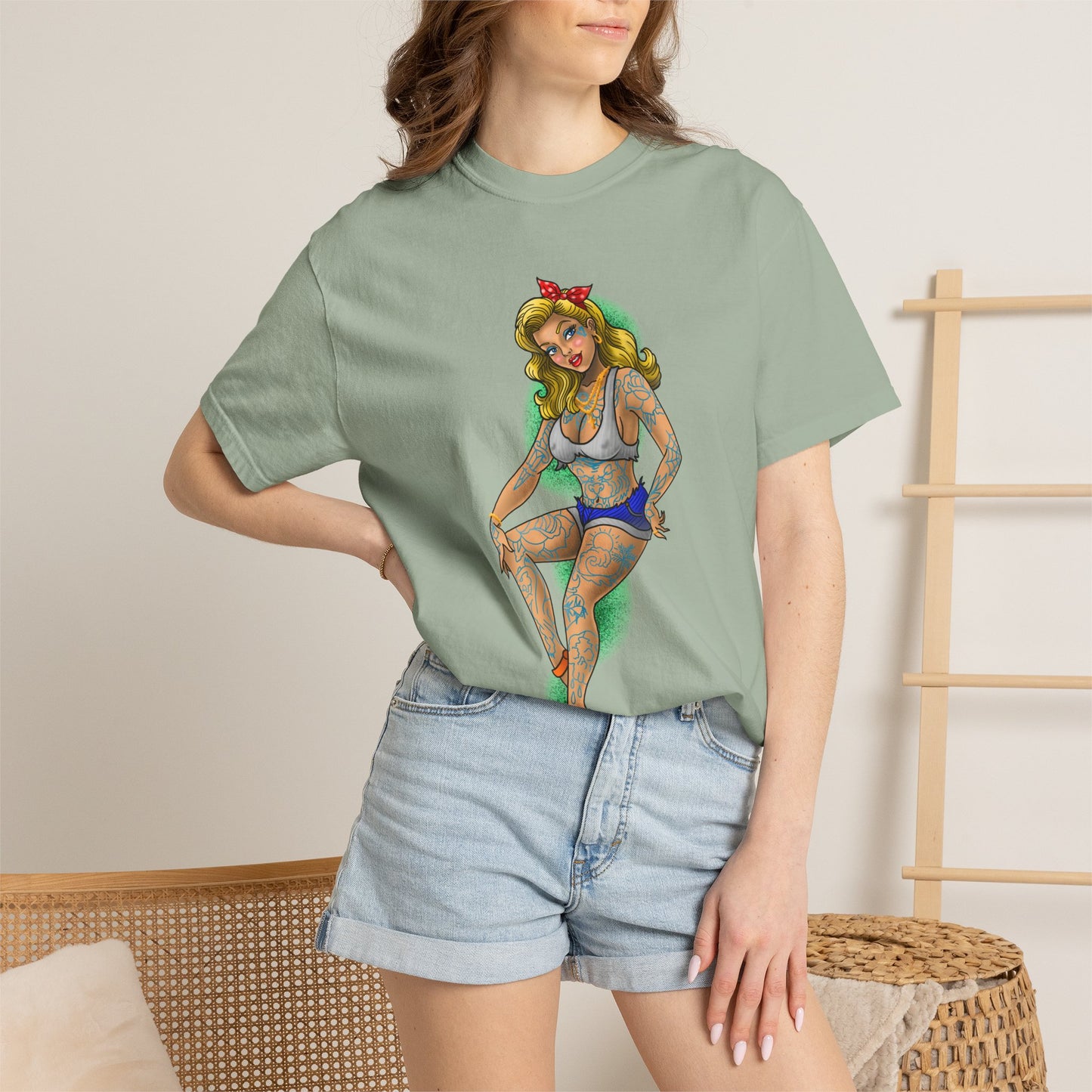 Blonde Tattoo Pinup Girl