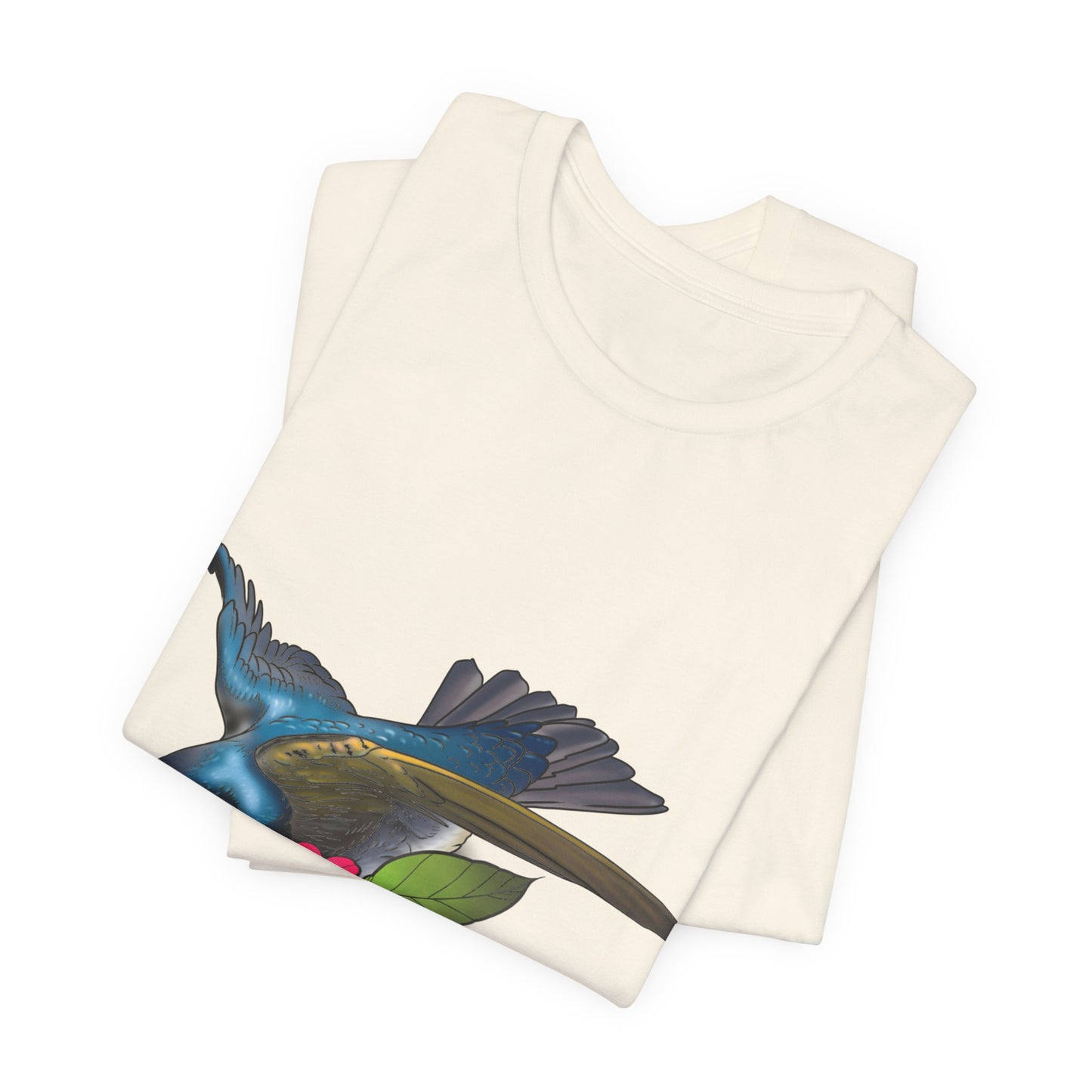 Swallow Bird Graphic Tee — Colorful Floral Bird Illustration T-Shirt