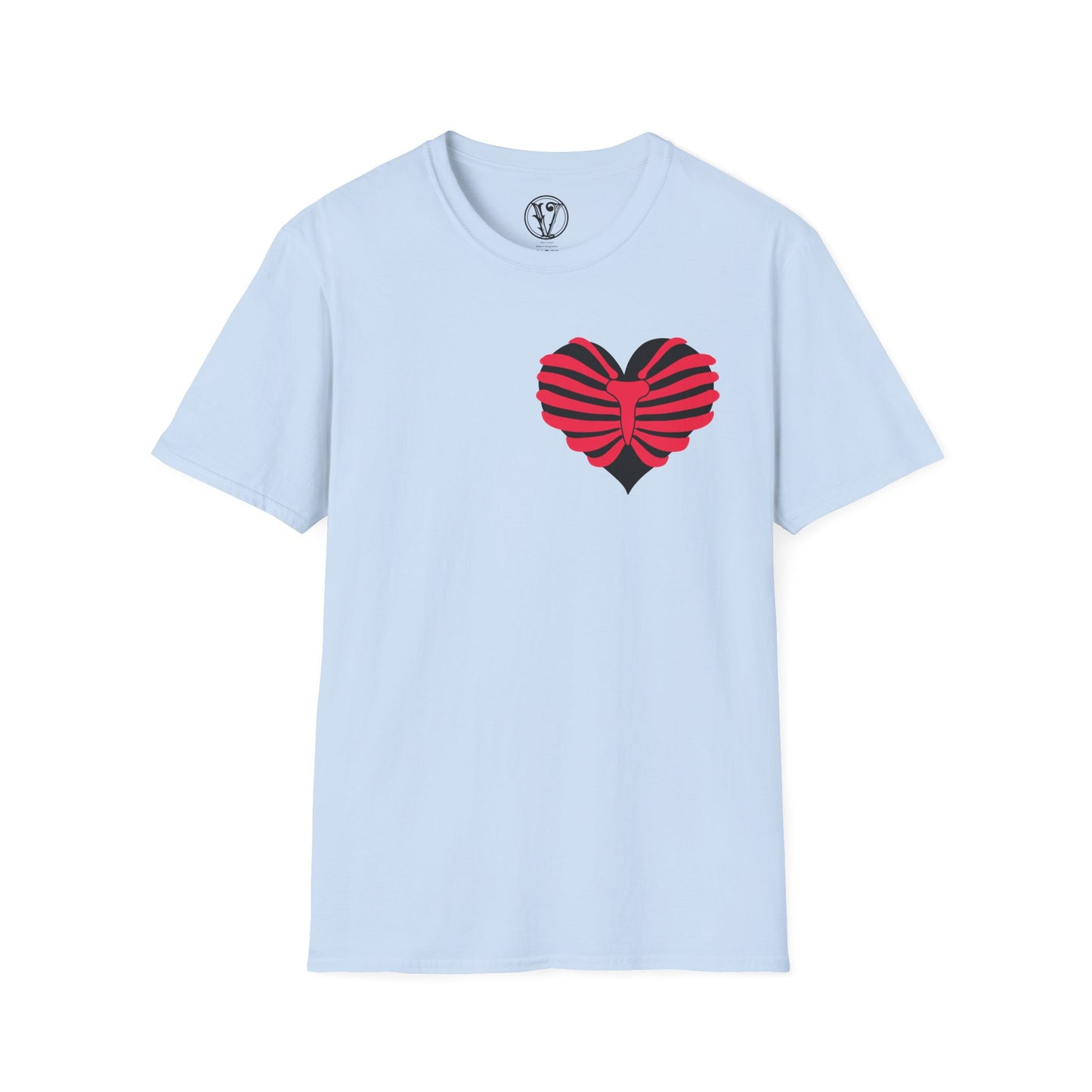 Red & Black Striped Heart T-Shirt — Cute Heart Graphic Tee