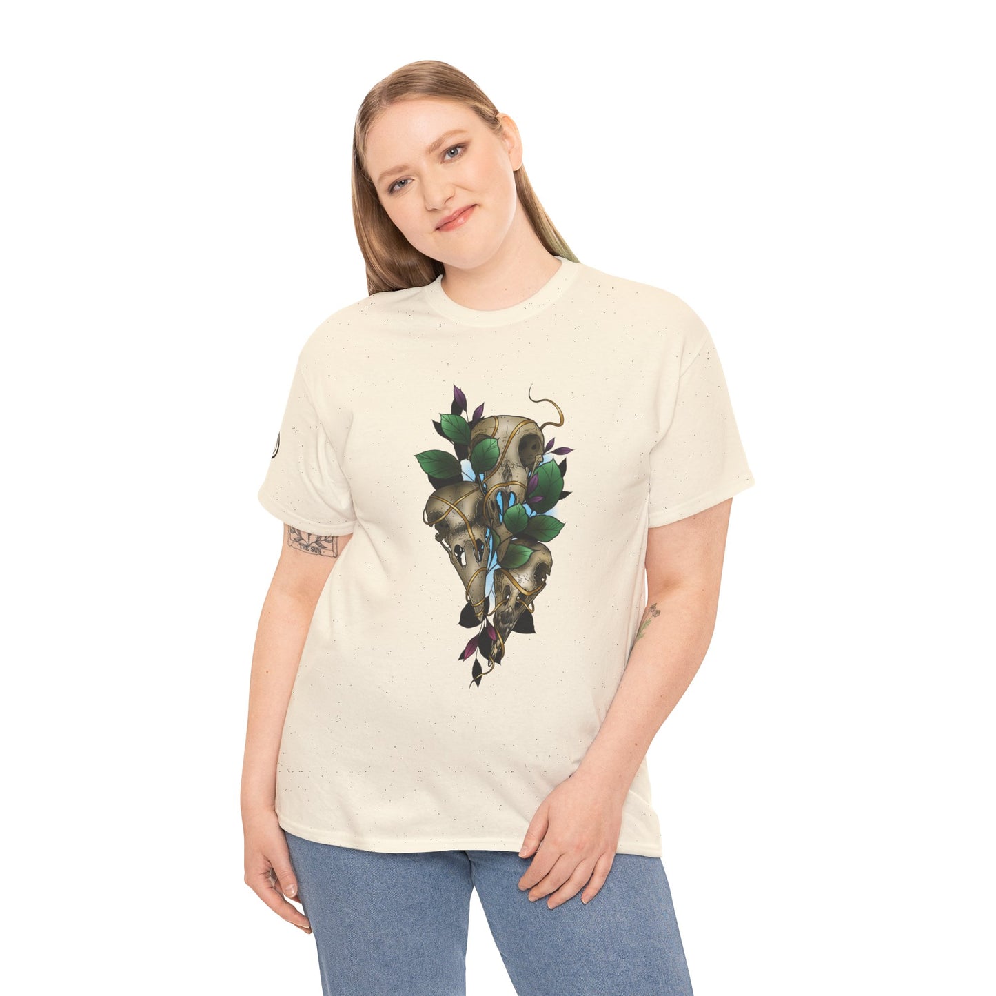 Skull & Vines Graphic Tee — Botanical Skull Art T-Shirt