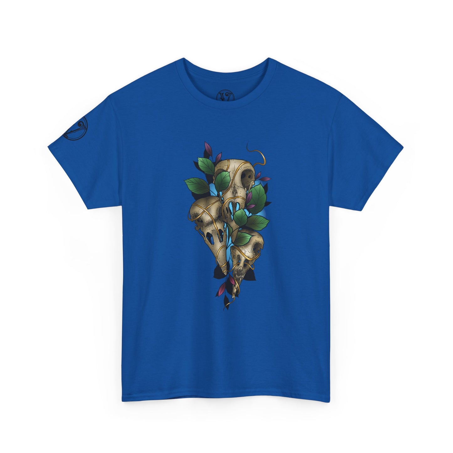 Skull & Vines Graphic Tee — Botanical Skull Art T-Shirt