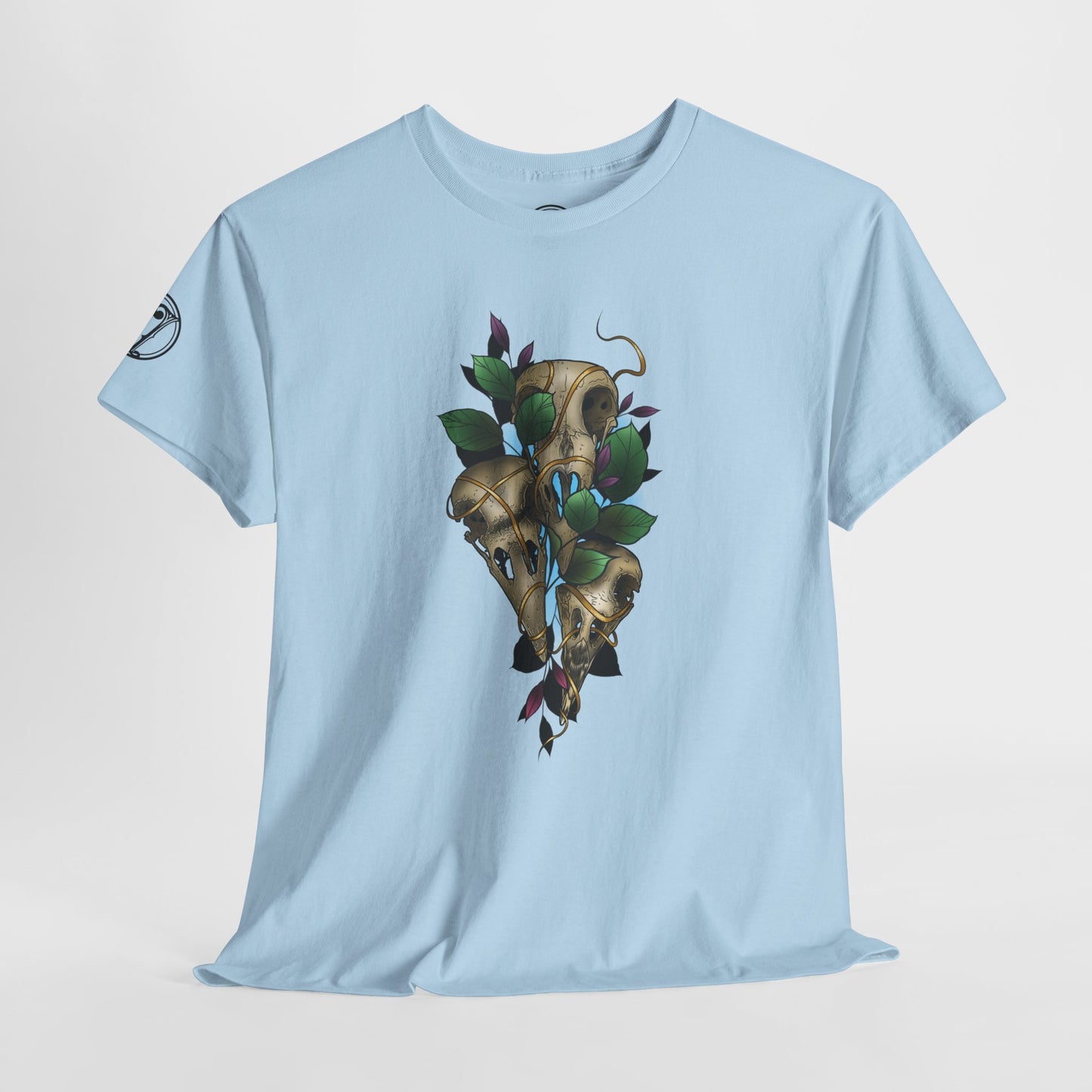 Skull & Vines Graphic Tee — Botanical Skull Art T-Shirt