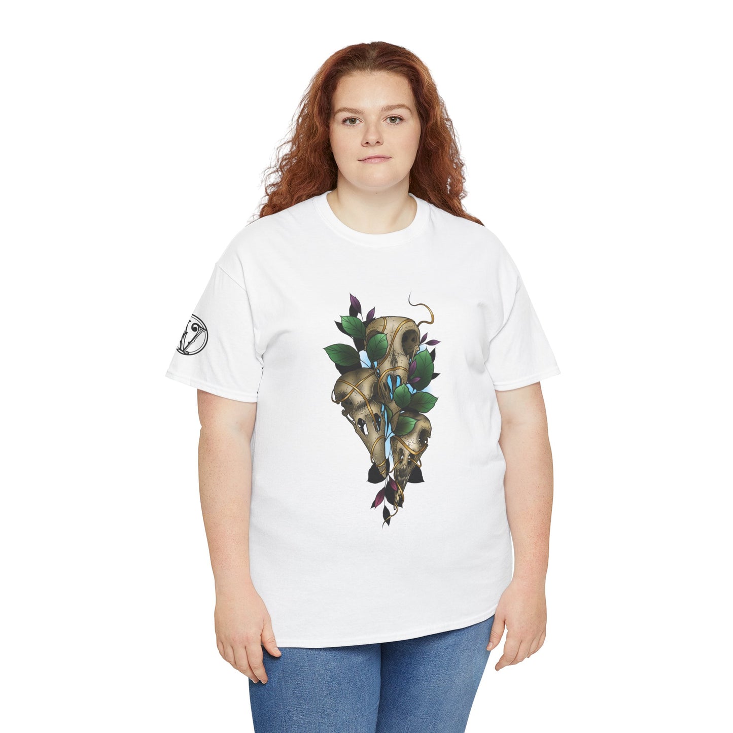 Skull & Vines Graphic Tee — Botanical Skull Art T-Shirt