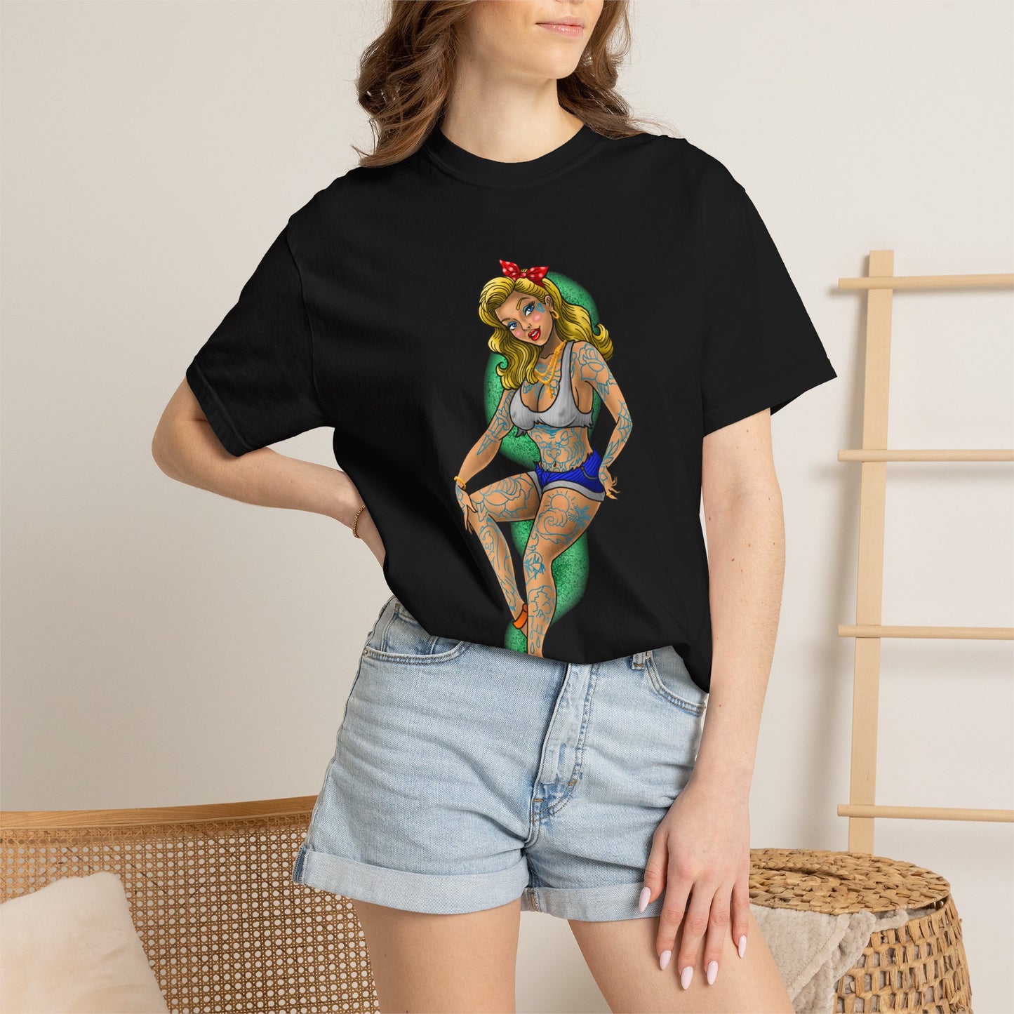Blonde Tattoo Pinup Girl