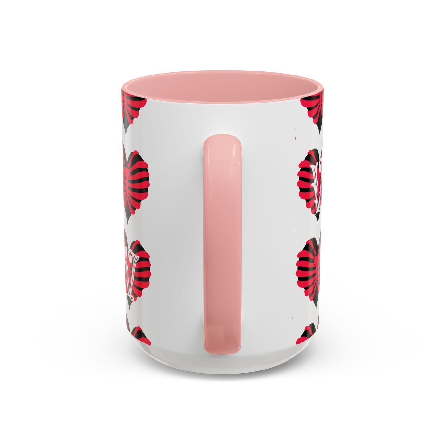 Bird & Hearts Accent Coffee Mug – Colorful Songbird Pattern (11/15oz)