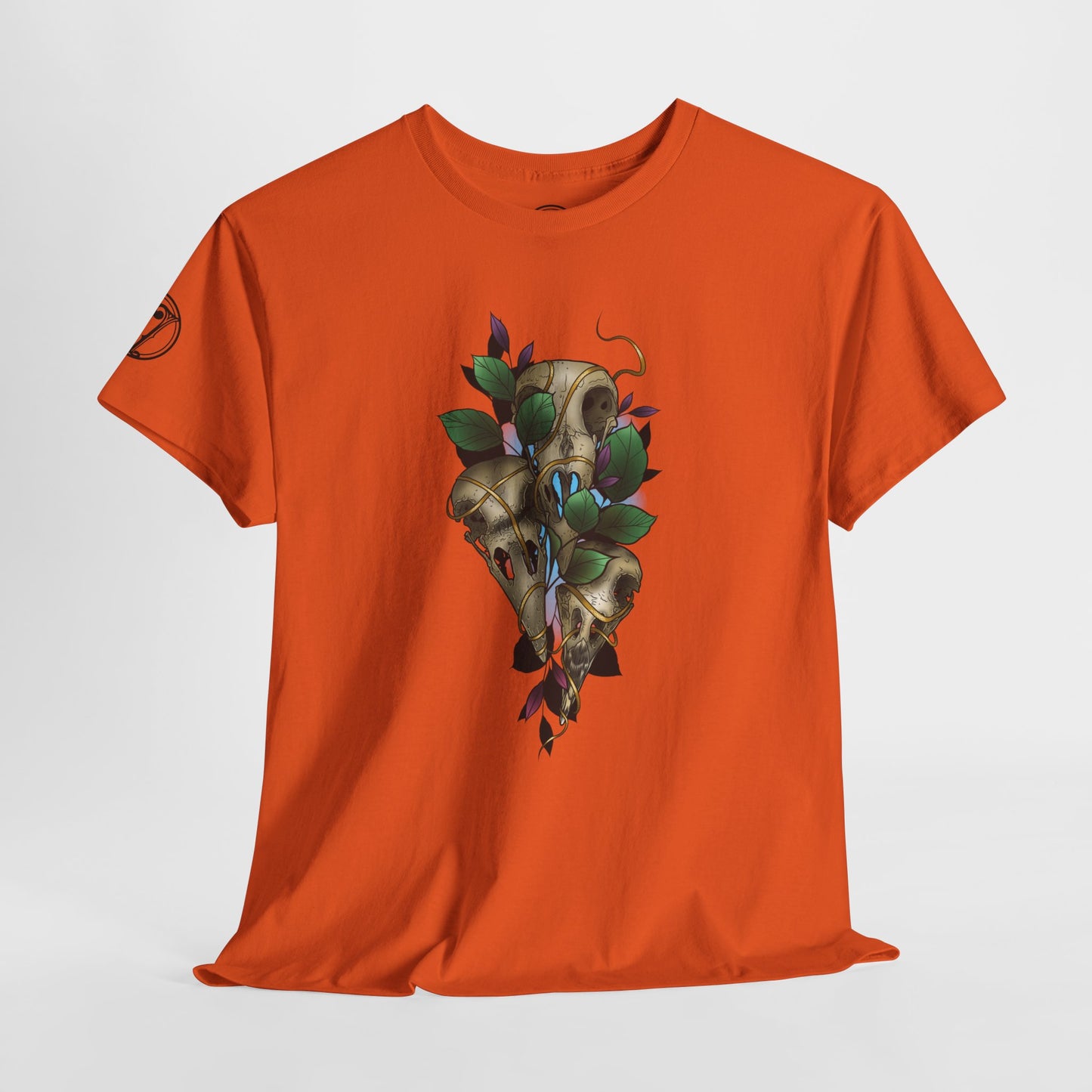 Skull & Vines Graphic Tee — Botanical Skull Art T-Shirt