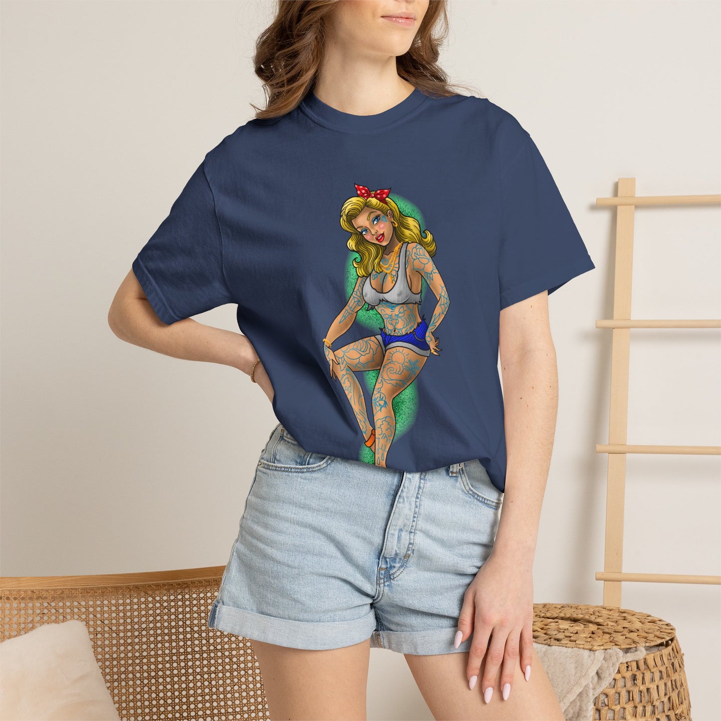 Blonde Tattoo Pinup Girl