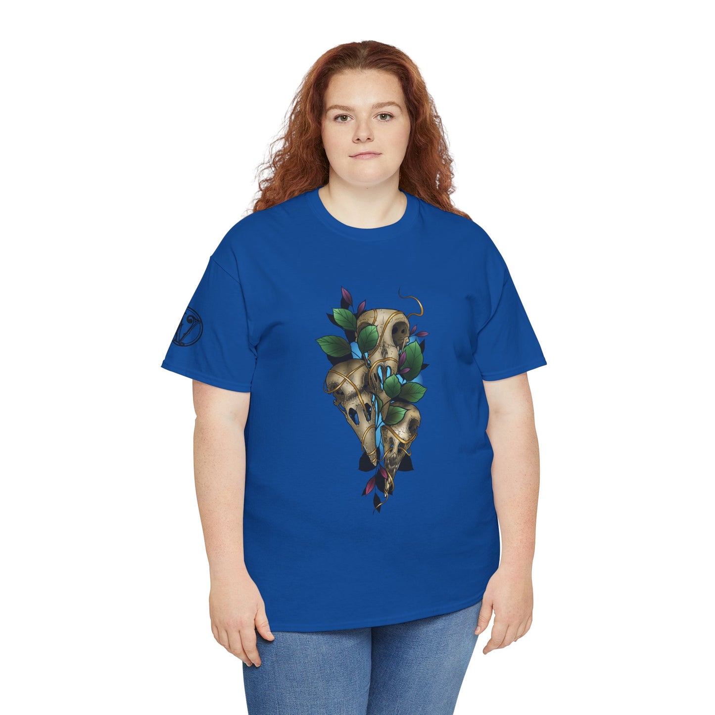 Skull & Vines Graphic Tee — Botanical Skull Art T-Shirt