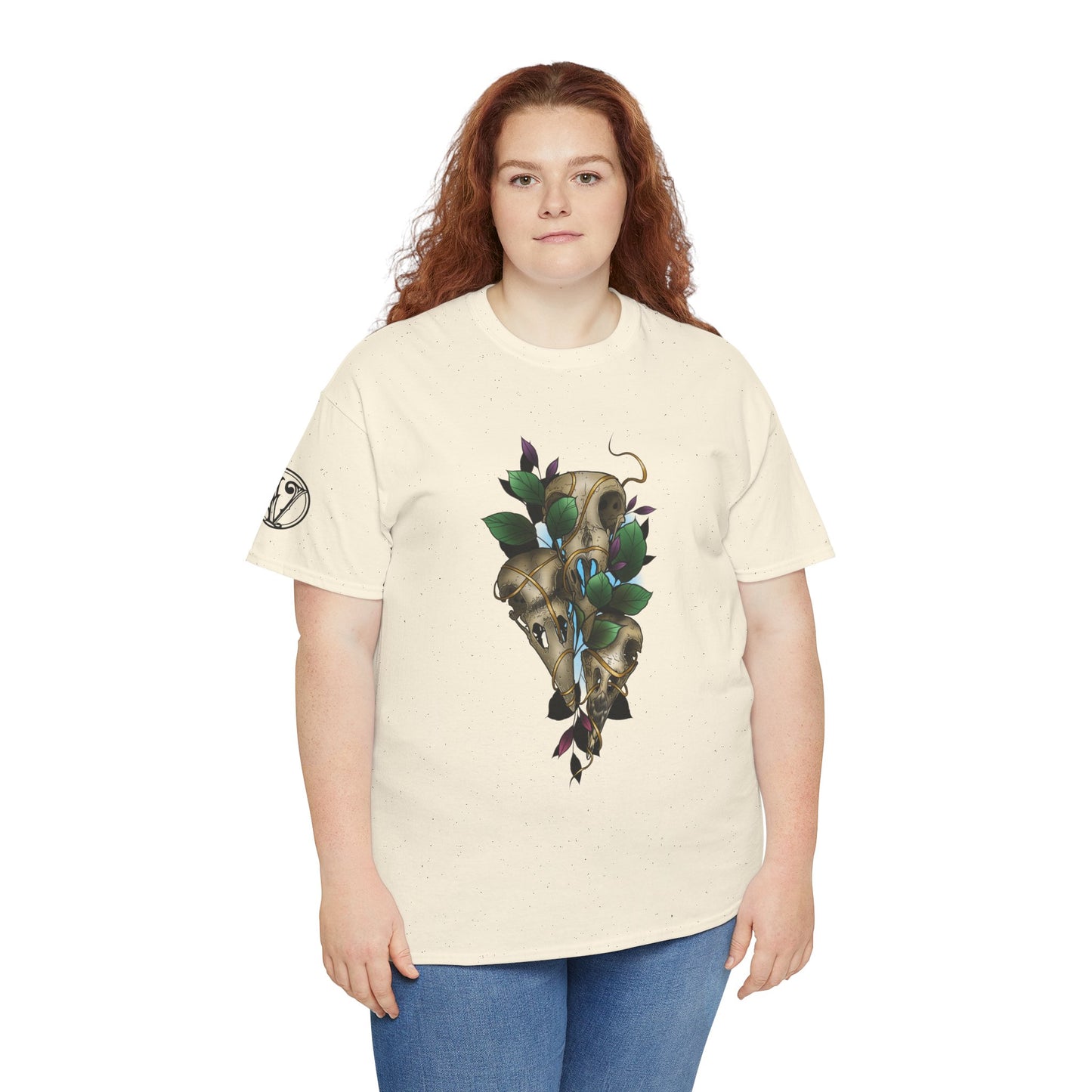 Skull & Vines Graphic Tee — Botanical Skull Art T-Shirt