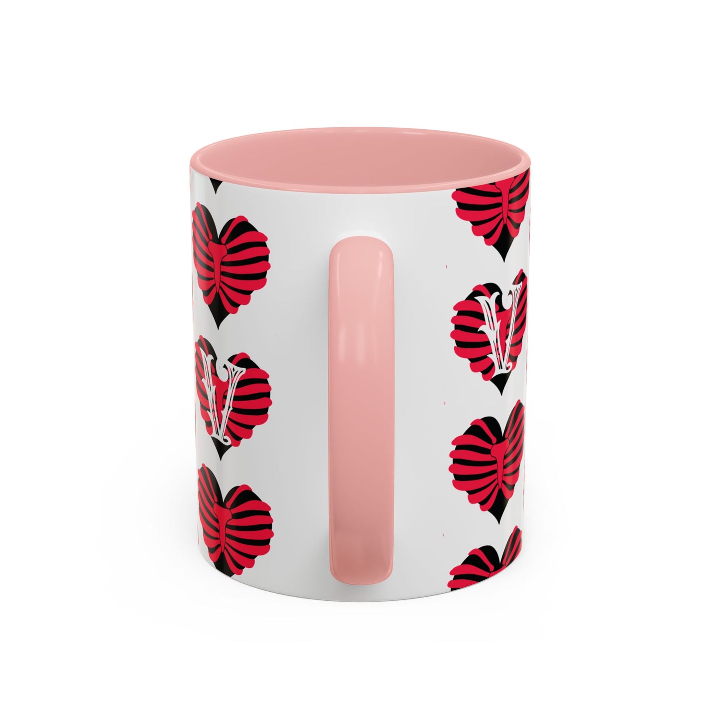 Bird & Hearts Accent Coffee Mug – Colorful Songbird Pattern (11/15oz)