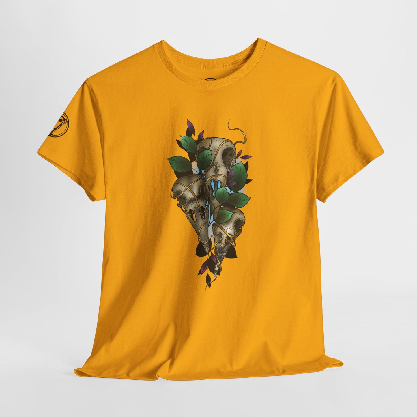 Skull & Vines Graphic Tee — Botanical Skull Art T-Shirt