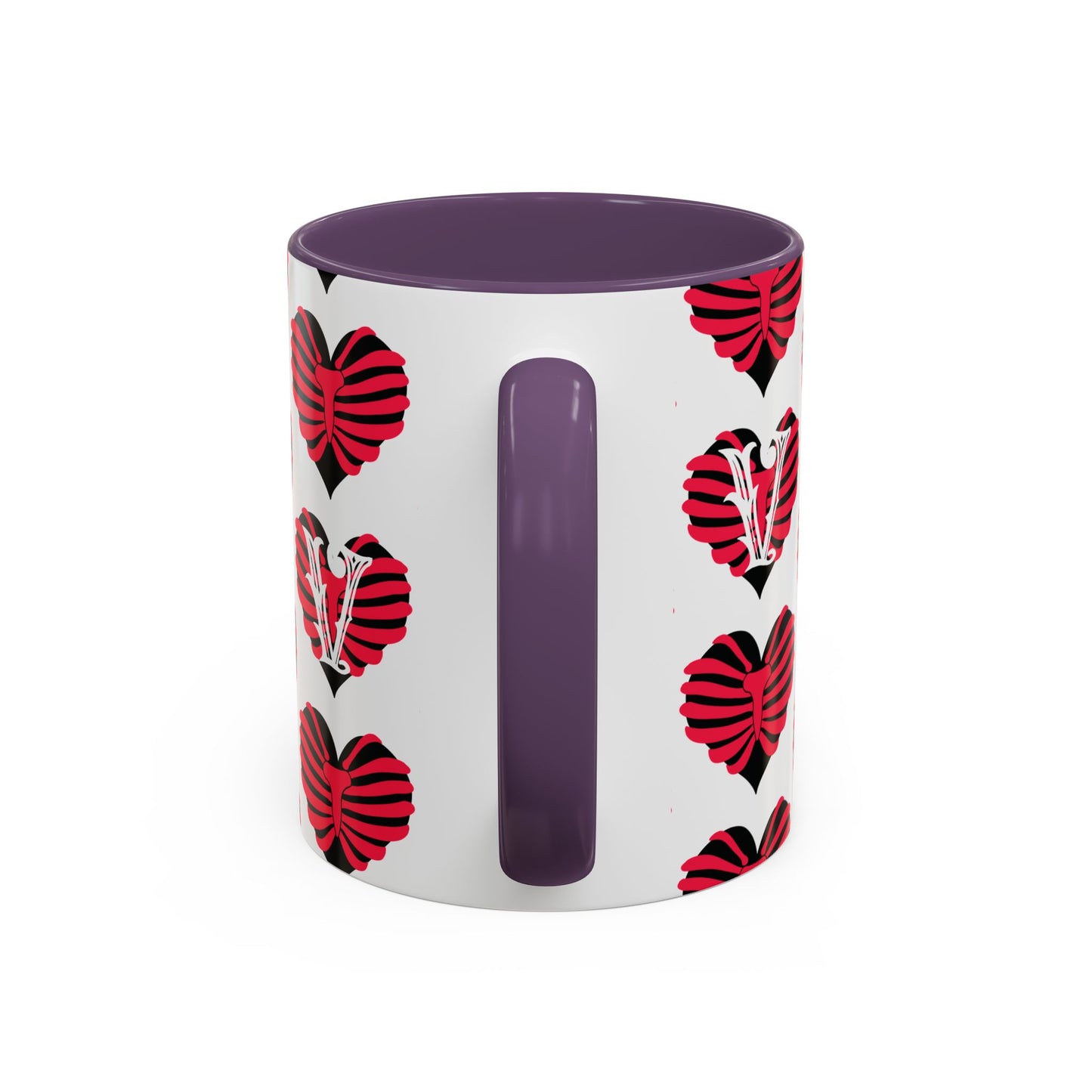 Bird & Hearts Accent Coffee Mug – Colorful Songbird Pattern (11/15oz)