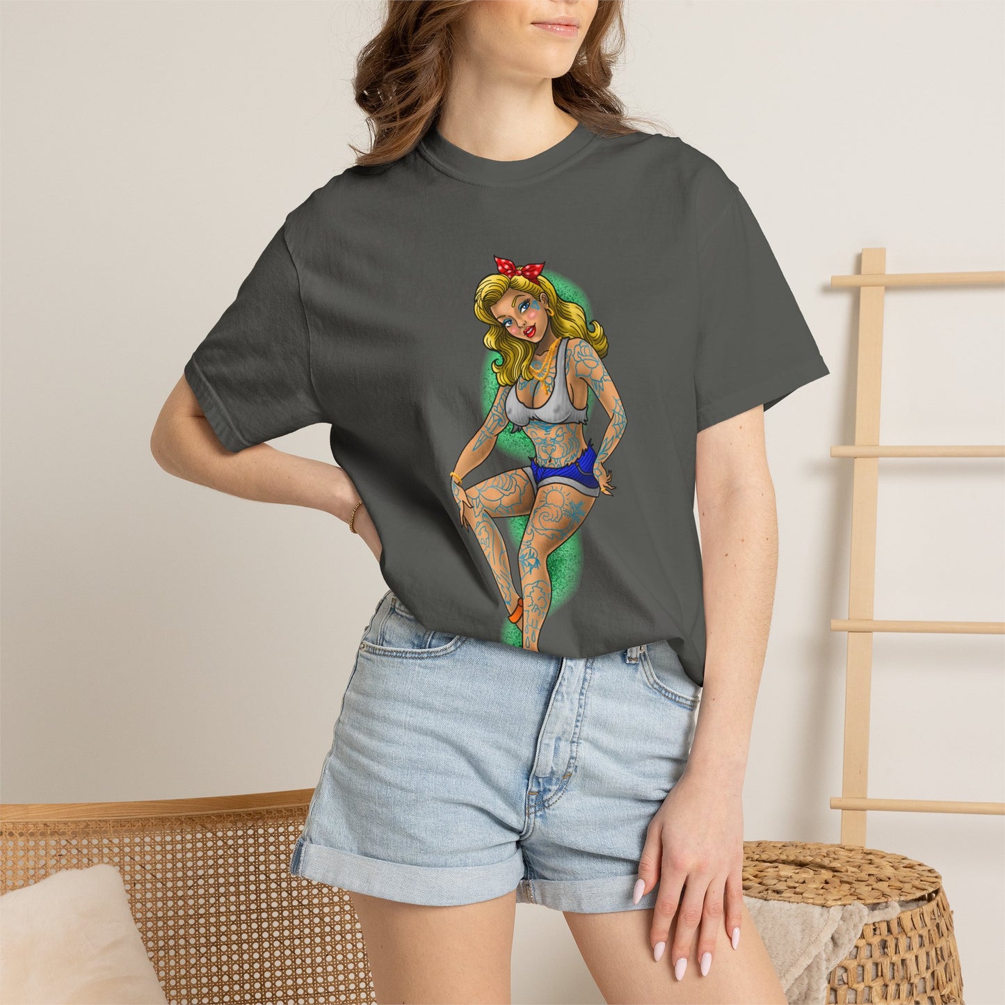 Blonde Tattoo Pinup Girl