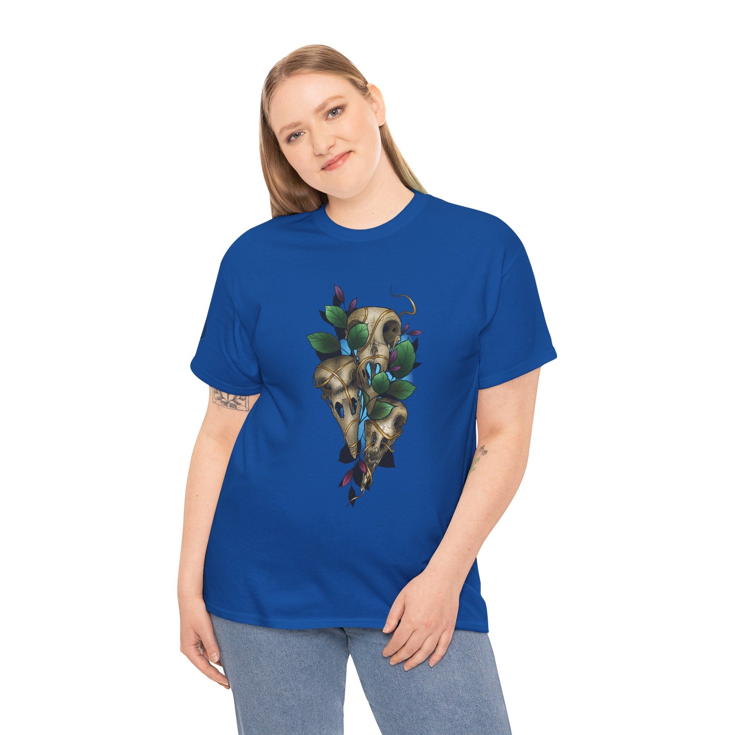 Skull & Vines Graphic Tee — Botanical Skull Art T-Shirt