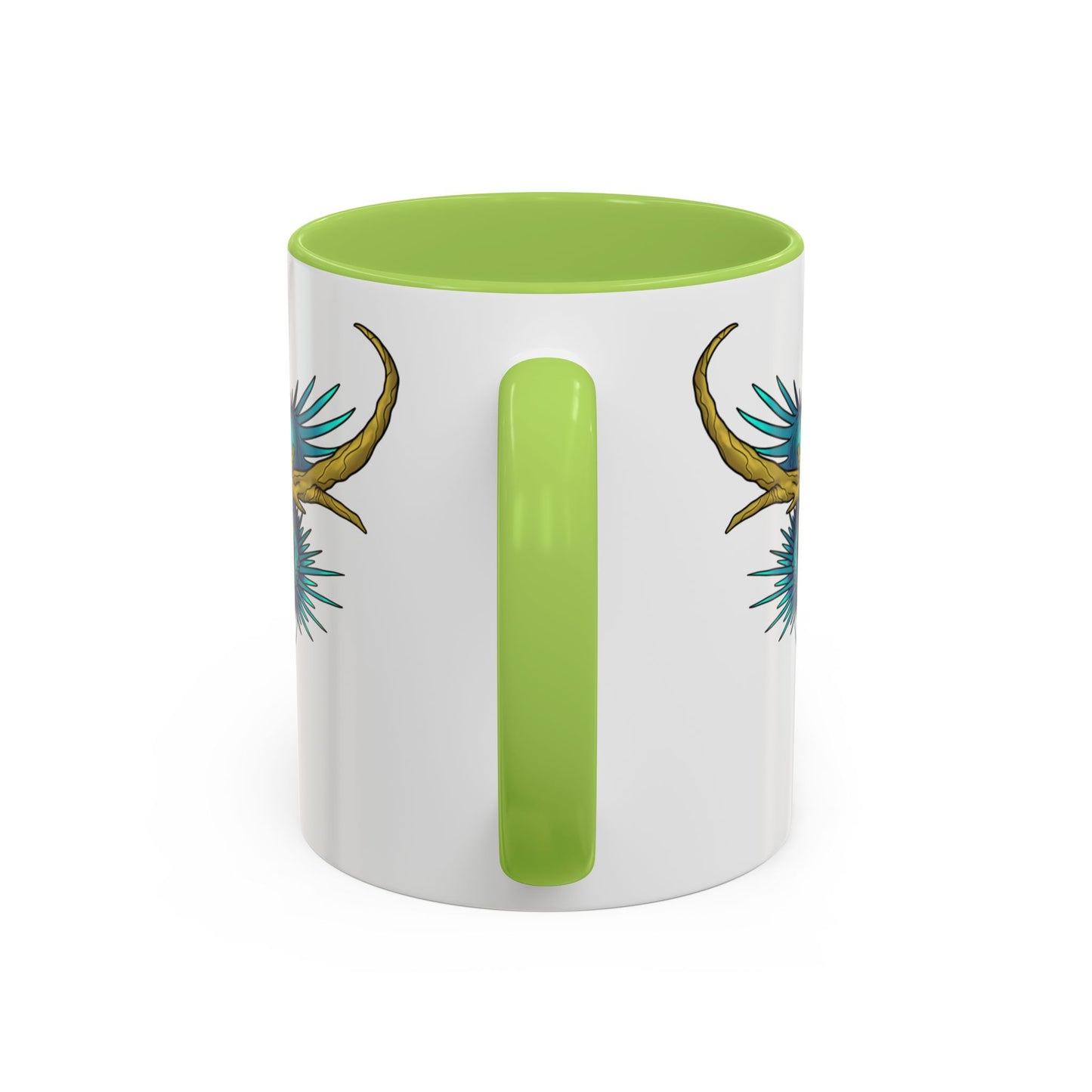 Dragon Crest Accent Coffee Mug — Vibrant Mythical Tea & Coffee Cup