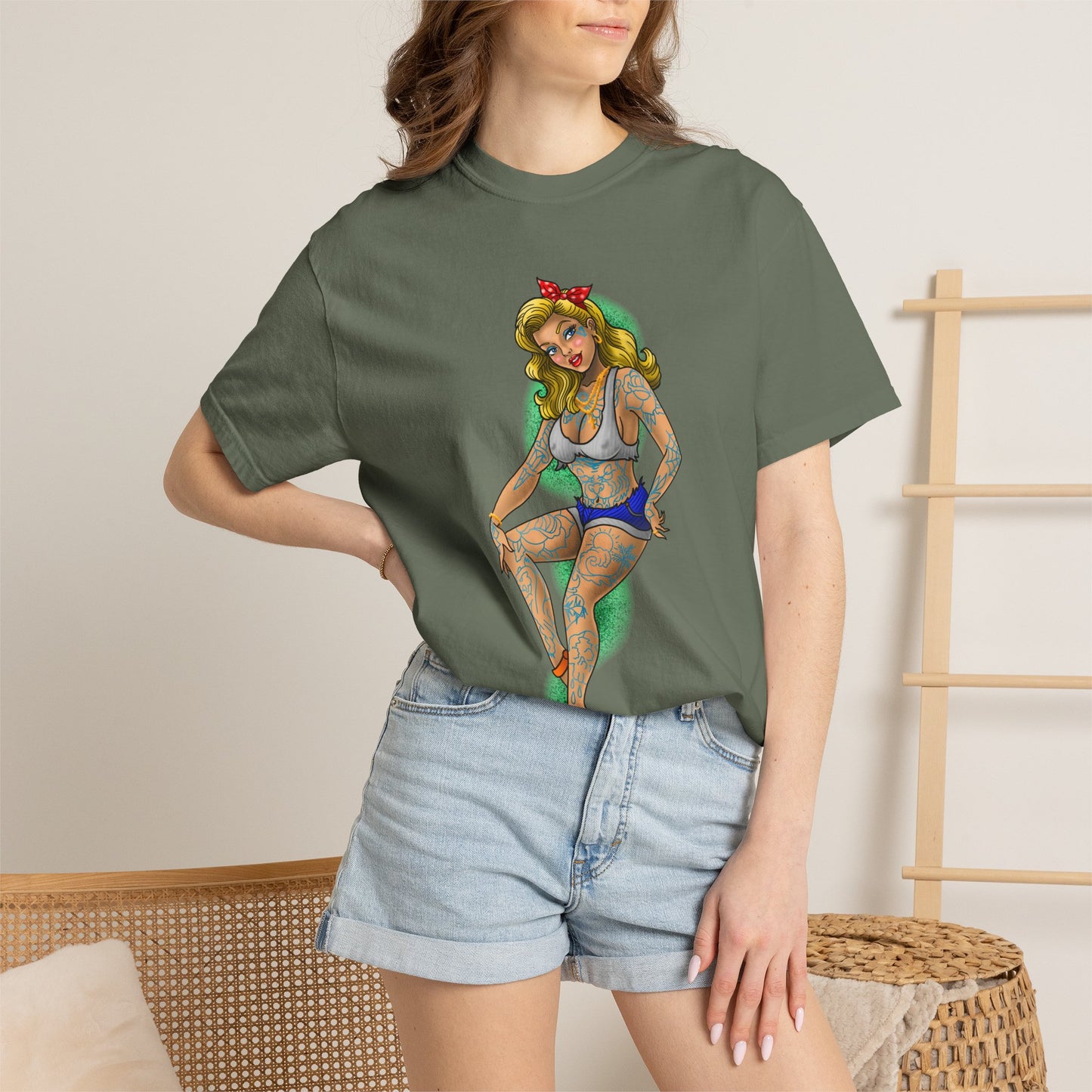 Blonde Tattoo Pinup Girl