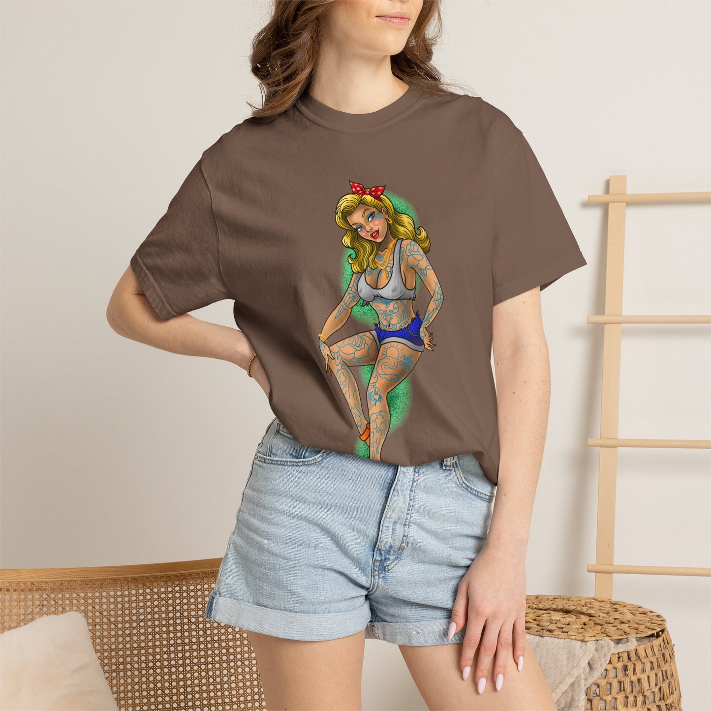 Blonde Tattoo Pinup Girl