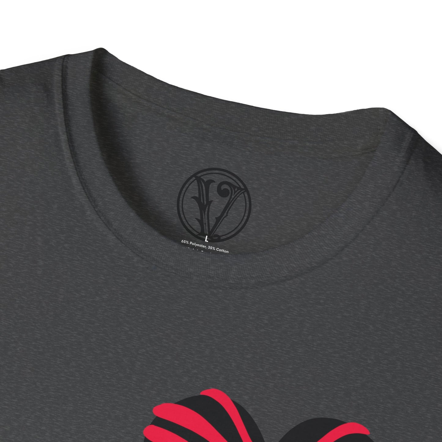 Red & Black Striped Heart T-Shirt — Cute Heart Graphic Tee