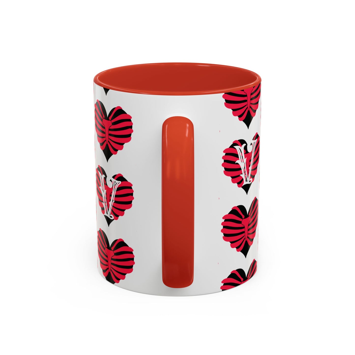 Bird & Hearts Accent Coffee Mug – Colorful Songbird Pattern (11/15oz)