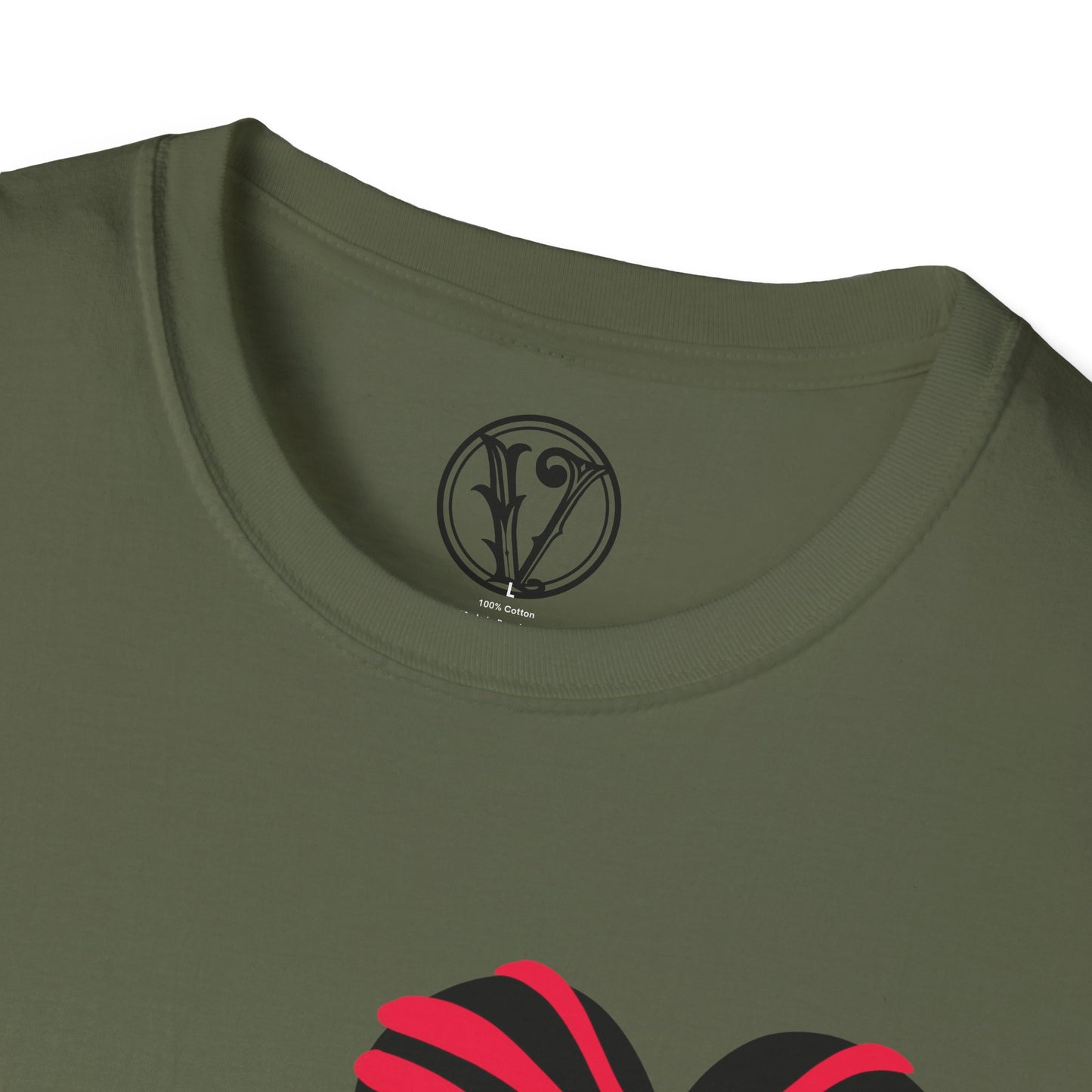 Red & Black Striped Heart T-Shirt — Cute Heart Graphic Tee
