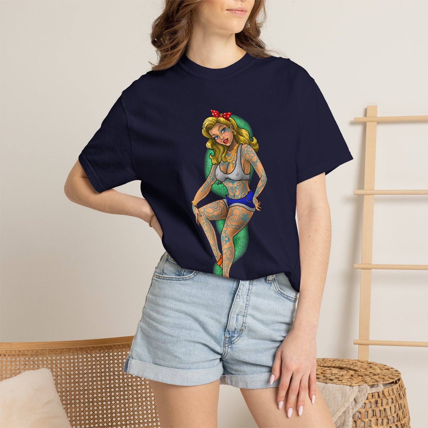 Blonde Tattoo Pinup Girl