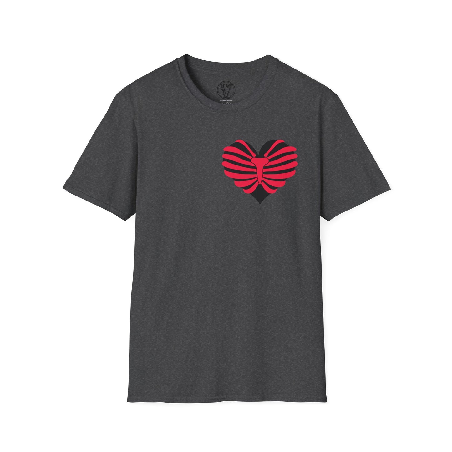 Red & Black Striped Heart T-Shirt — Cute Heart Graphic Tee