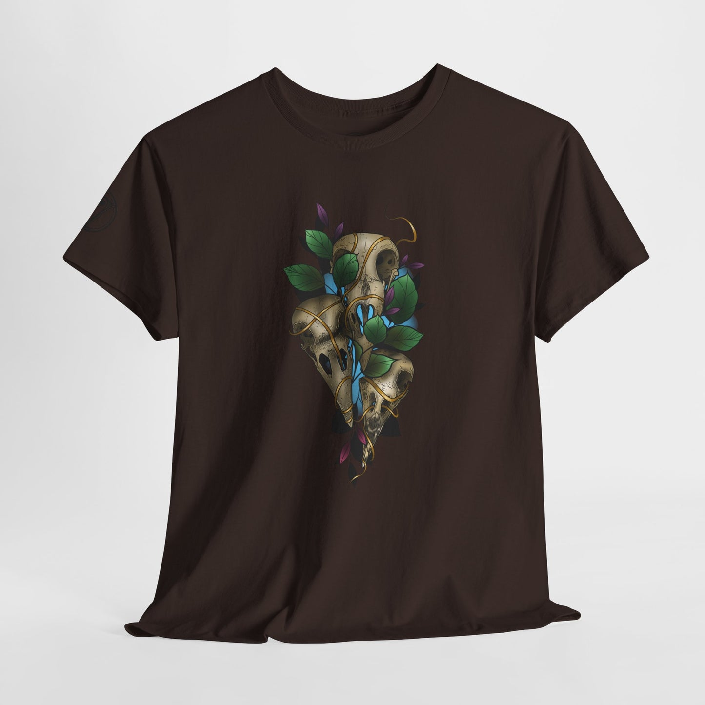 Skull & Vines Graphic Tee — Botanical Skull Art T-Shirt