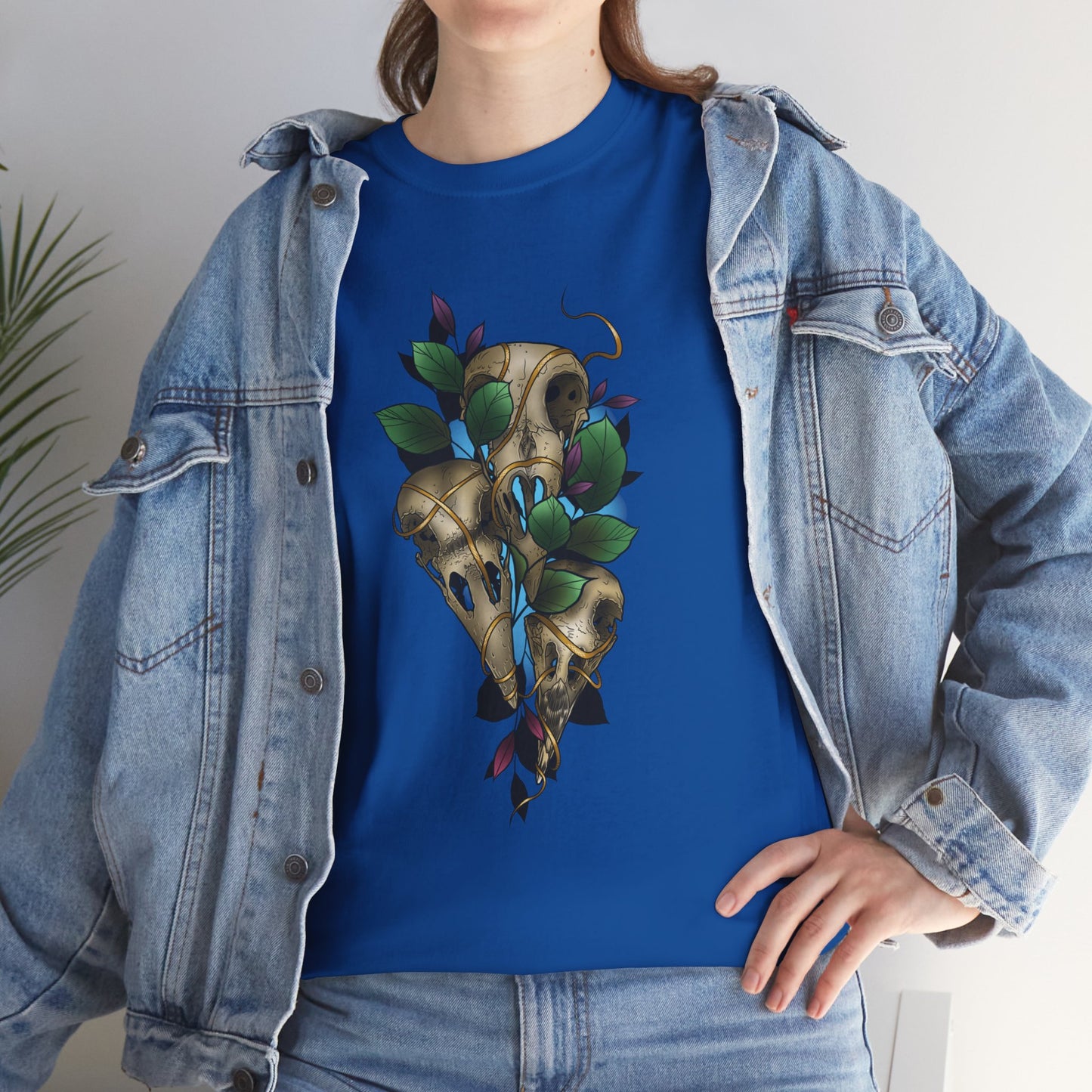 Skull & Vines Graphic Tee — Botanical Skull Art T-Shirt