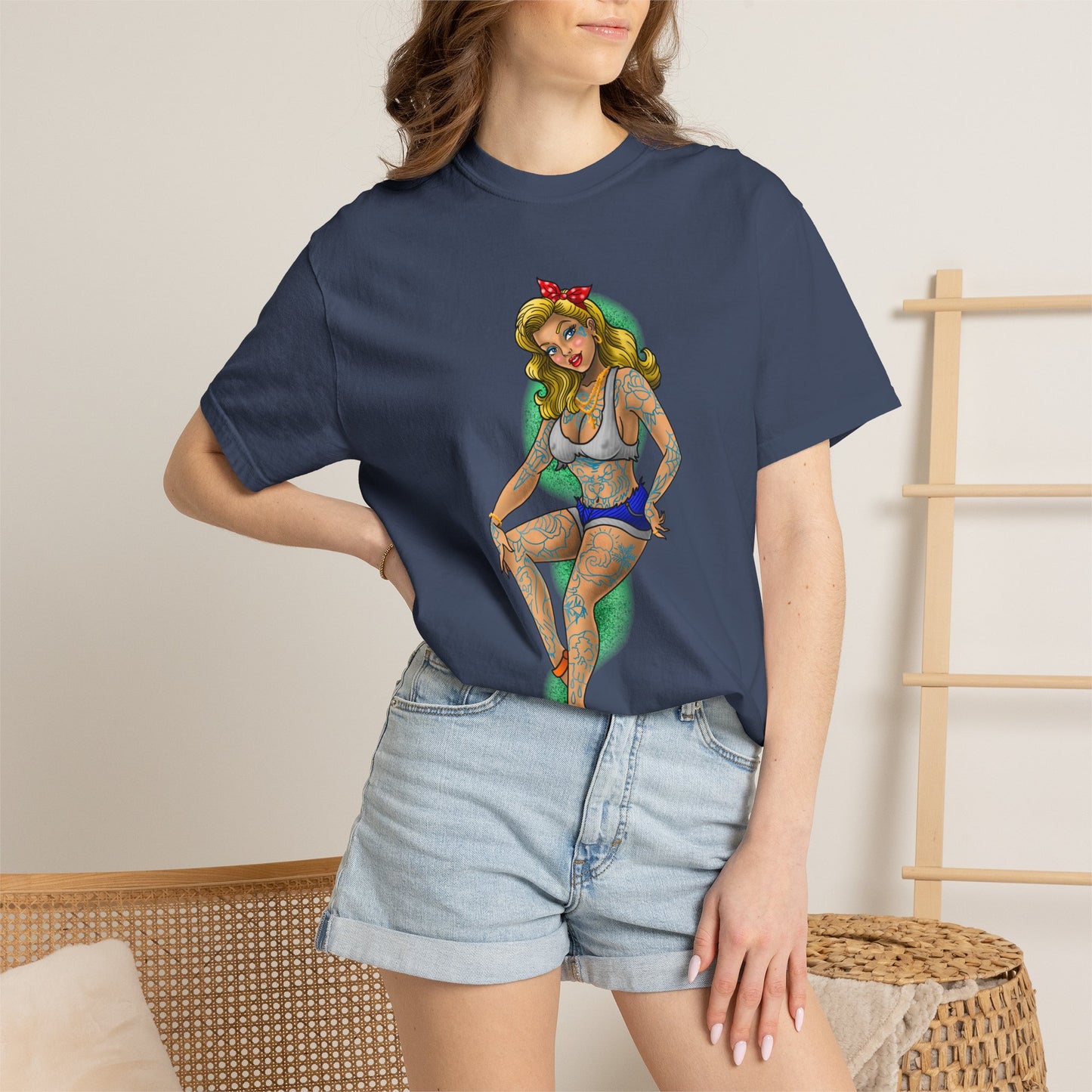 Blonde Tattoo Pinup Girl